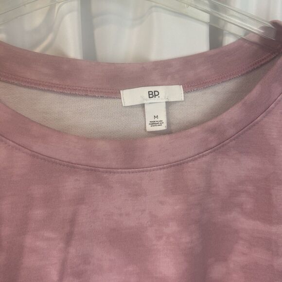 BP Pink Tie Dye Twist Front Sweatshirt Women’s Size M Long Sleeve Crewneck - Picture 2 of 6